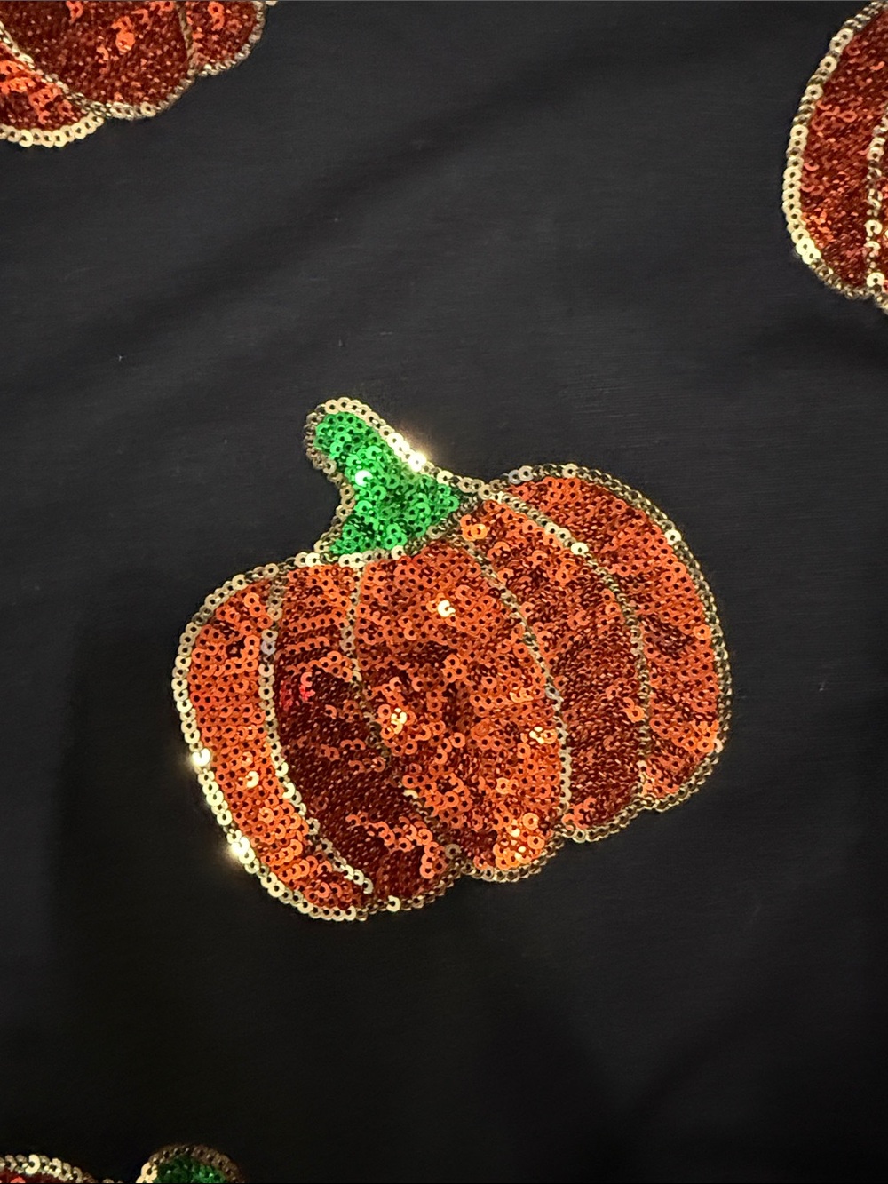Philosophy Black Pumpkin Sequin Sweatshirt - - Picture 3 of 4